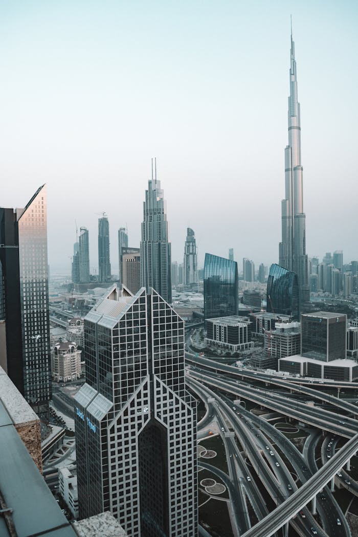 why-choose-us Stunning view of Dubai's skyline with the towering Burj Khalifa at dusk.